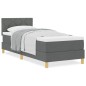 vidaXL Letto box spring con materasso grigio scuro 80x200 cm in tessuto vidaXL Letto box spring con materasso grigio scuro 80x200 cm in tessuto