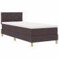 vidaXL Letto con Molleggio Marrone Scuro 80x200 cm Tessuto