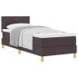 vidaXL Letto con Molleggio Marrone Scuro 80x200 cm Tessuto