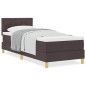 vidaXL Letto con Molleggio Marrone Scuro 80x200 cm Tessuto