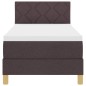 vidaXL Letto con Molleggio Marrone Scuro 80x200 cm Tessuto