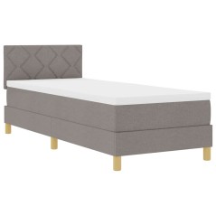 vidaXL Letto con Box Spring con Materasso Tortora 80x200 cm Tessuto