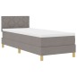 vidaXL Letto con Box Spring con Materasso Tortora 80x200 cm Tessuto