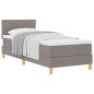 vidaXL Letto con Box Spring con Materasso Tortora 80x200 cm Tessuto