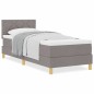 vidaXL Letto con Box Spring con Materasso Tortora 80x200 cm Tessuto