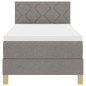 vidaXL Letto con Box Spring con Materasso Tortora 80x200 cm Tessuto