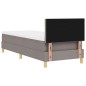 vidaXL Letto con Box Spring con Materasso Tortora 80x200 cm Tessuto