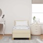 vidaXL Letto a Box Spring con Materasso Panna 80x200 cm Tessuto