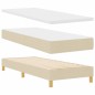 vidaXL Letto a Box Spring con Materasso Panna 80x200 cm Tessuto