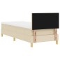 vidaXL Letto a Box Spring con Materasso Panna 80x200 cm Tessuto