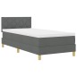 vidaXL Letto con Box Spring e Materasso Grigio Scuro 90x190 cm in Tessuto