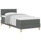 vidaXL Letto con Box Spring e Materasso Grigio Scuro 90x190 cm in Tessuto