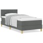 vidaXL Letto con Box Spring e Materasso Grigio Scuro 90x190 cm in Tessuto