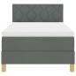 vidaXL Letto con Box Spring e Materasso Grigio Scuro 90x190 cm in Tessuto