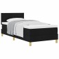 vidaXL Letto con Rete a Doghe e Materasso Nero 90x200 cm Tessuto