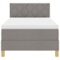 vidaXL Letto Box Spring con Materasso Tortora 90x200 cm in Tessuto vidaXL Letto Box Spring con Materasso Tortora 90x200 cm in Tessuto