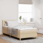 vidaXL Letto con Retino con Materasso Panna 90x200 cm Tessuto