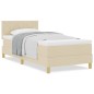 vidaXL Letto con Retino con Materasso Panna 90x200 cm Tessuto