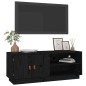 Mobile Porta TV Nero 105x34x40 cm in Legno Massello di Pino Mobile Porta TV Nero 105x34x40 cm in Legno Massello di Pino