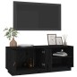 Mobile Porta TV Nero 105x34x40 cm in Legno Massello di Pino Mobile Porta TV Nero 105x34x40 cm in Legno Massello di Pino