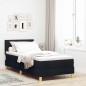 vidaXL Letto a Molle con Materasso Nero 100x200 cm Tessuto vidaXL Letto a Molle con Materasso Nero 100x200 cm Tessuto