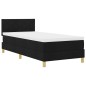 vidaXL Letto a Molle con Materasso Nero 100x200 cm Tessuto vidaXL Letto a Molle con Materasso Nero 100x200 cm Tessuto