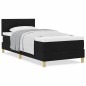 vidaXL Letto a Molle con Materasso Nero 100x200 cm Tessuto vidaXL Letto a Molle con Materasso Nero 100x200 cm Tessuto