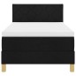 vidaXL Letto a Molle con Materasso Nero 100x200 cm Tessuto vidaXL Letto a Molle con Materasso Nero 100x200 cm Tessuto