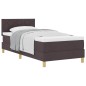 vidaXL Letto Box Spring con Materasso Marrone Scuro 100x200 cm in Tessuto