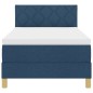 vidaXL Letto a molle con materasso blu 100x200 cm in tessuto vidaXL Letto a molle con materasso blu 100x200 cm in tessuto