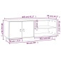 Mobile Porta TV Nero 105x34x40 cm in Legno Massello di Pino Mobile Porta TV Nero 105x34x40 cm in Legno Massello di Pino