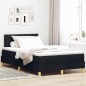 vidaXL Letto a Rete a Molla con Materasso Nero 120x190 cm Tessuto vidaXL Letto a Rete a Molla con Materasso Nero 120x190 cm Tessuto