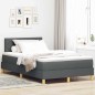 vidaXL Letto Box Spring con Materasso Grigio Scuro 120x200 cm Tessuto