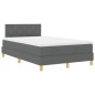 vidaXL Letto Box Spring con Materasso Grigio Scuro 120x200 cm Tessuto