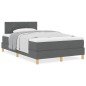 vidaXL Letto Box Spring con Materasso Grigio Scuro 120x200 cm Tessuto