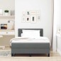vidaXL Letto Box Spring con Materasso Grigio Scuro 120x200 cm Tessuto
