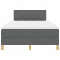 vidaXL Letto Box Spring con Materasso Grigio Scuro 120x200 cm Tessuto