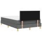 vidaXL Letto Box Spring con Materasso Grigio Scuro 120x200 cm Tessuto