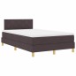 vidaXL Letto con rete a doghe e materasso marrone scuro 120x200 cm in tessuto