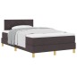 vidaXL Letto con rete a doghe e materasso marrone scuro 120x200 cm in tessuto