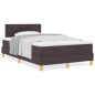 vidaXL Letto con rete a doghe e materasso marrone scuro 120x200 cm in tessuto