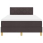 vidaXL Letto con rete a doghe e materasso marrone scuro 120x200 cm in tessuto