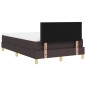 vidaXL Letto con rete a doghe e materasso marrone scuro 120x200 cm in tessuto