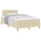 vidaXL Letto a Molle con Materasso Crema 120x200 cm Tessuto