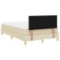 vidaXL Letto a Molle con Materasso Crema 120x200 cm Tessuto