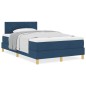 vidaXL Box Spring Bed con Materasso Blu 120x200 cm Tessuto vidaXL Box Spring Bed con Materasso Blu 120x200 cm Tessuto