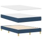 vidaXL Box Spring Bed con Materasso Blu 120x200 cm Tessuto vidaXL Box Spring Bed con Materasso Blu 120x200 cm Tessuto