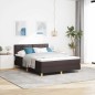 vidaXL Letto con boxspring e materasso marrone scuro 140x190 cm tessuto vidaXL Letto con boxspring e materasso marrone scuro 140x190 cm tessuto