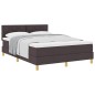 vidaXL Letto con boxspring e materasso marrone scuro 140x190 cm tessuto vidaXL Letto con boxspring e materasso marrone scuro 140x190 cm tessuto