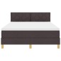 vidaXL Letto con boxspring e materasso marrone scuro 140x190 cm tessuto vidaXL Letto con boxspring e materasso marrone scuro 140x190 cm tessuto